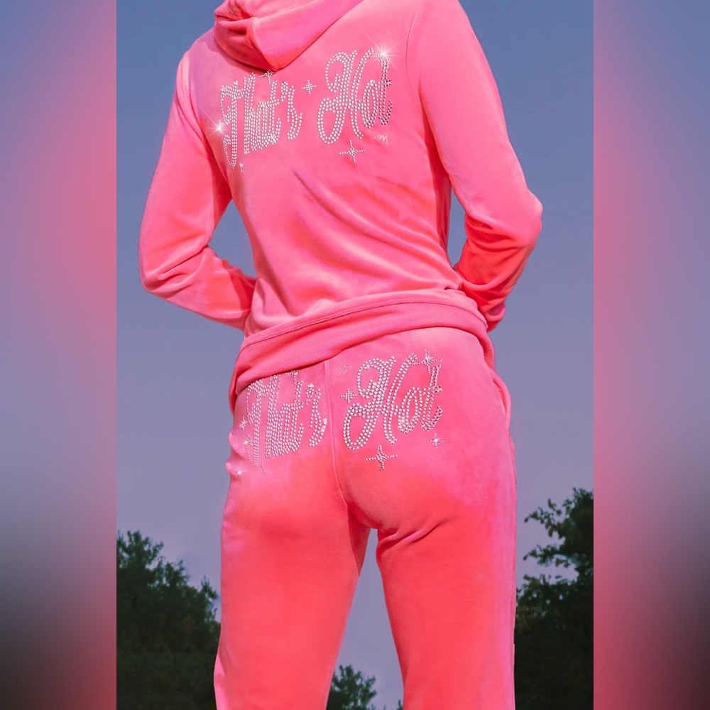 Paris Hilton pink Valore tracksuit. Size medium. That’s hot crystals.